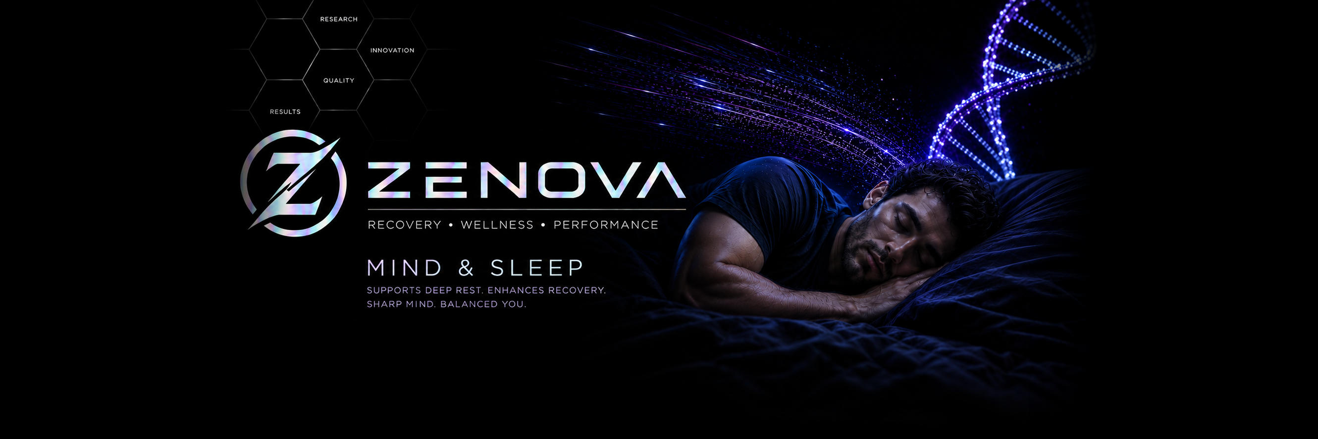 Zenova Peptides — Mind & Sleep: deep rest, recovery and a sharp mind
