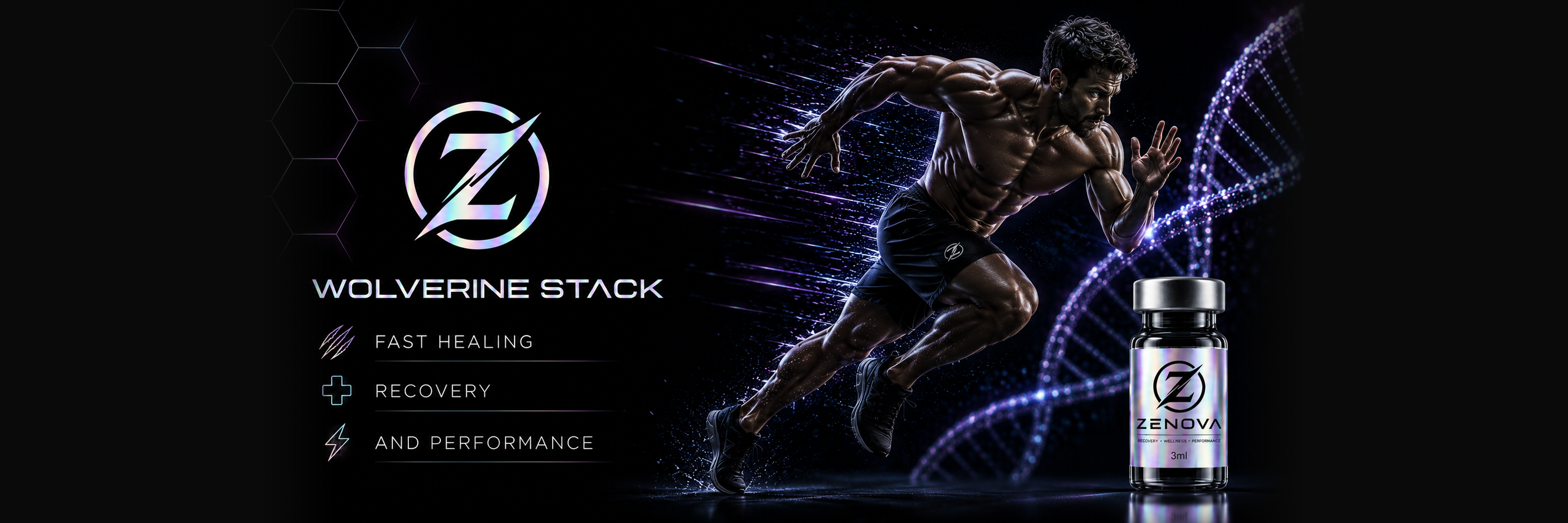 Zenova Peptides — Wolverine Stack: fast healing, recovery and performance